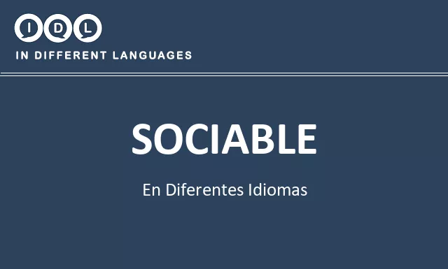 Sociable en diferentes idiomas - Imagen