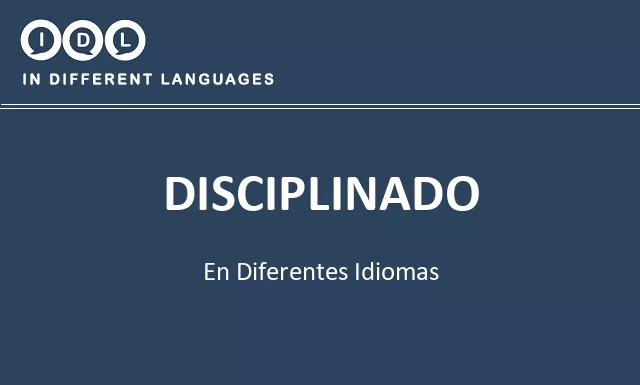 Disciplinado en diferentes idiomas - Imagen