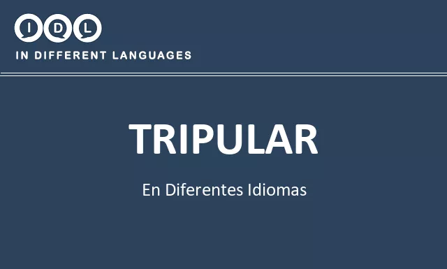 Tripular en diferentes idiomas - Imagen