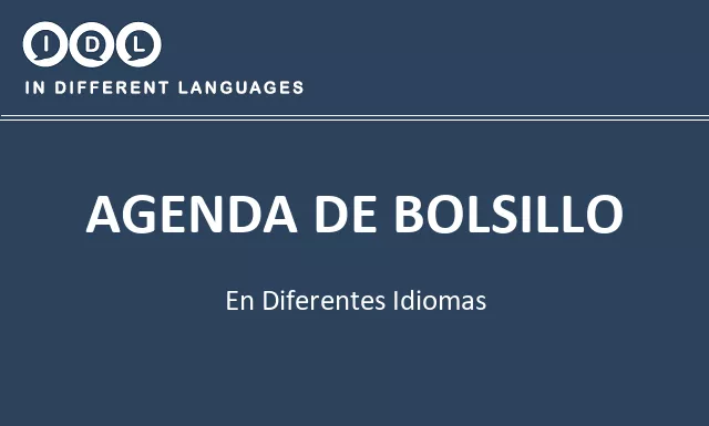Agenda de bolsillo en diferentes idiomas - Imagen