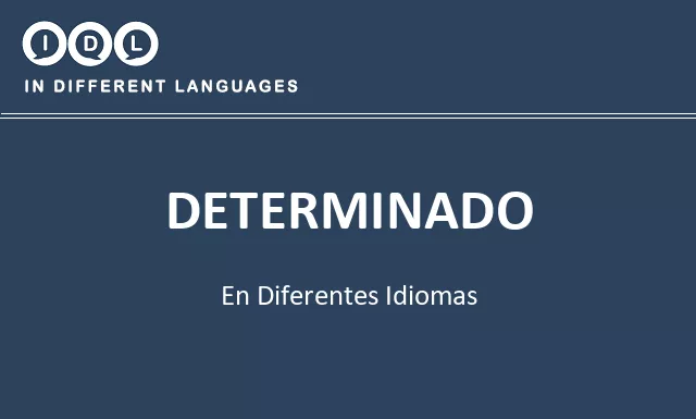 Determinado en diferentes idiomas - Imagen