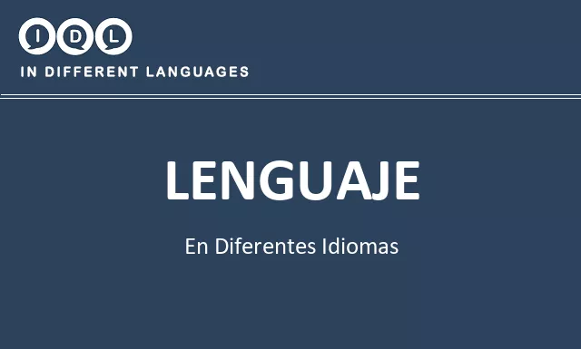 Lenguaje en diferentes idiomas - Imagen