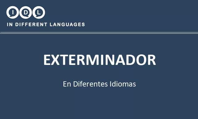 Exterminador en diferentes idiomas - Imagen