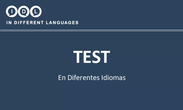 Test en diferentes idiomas - Imagen