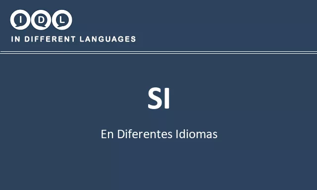 Si en diferentes idiomas - Imagen