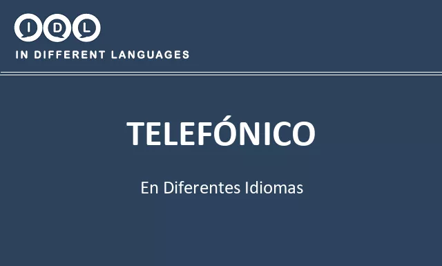 Telefónico en diferentes idiomas - Imagen