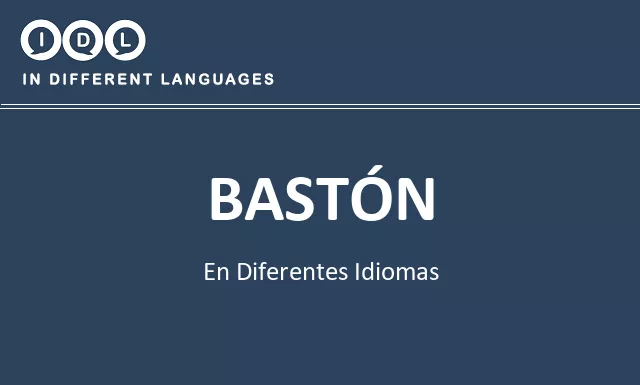 Bastón en diferentes idiomas - Imagen
