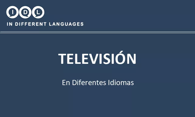 Televisión en diferentes idiomas - Imagen