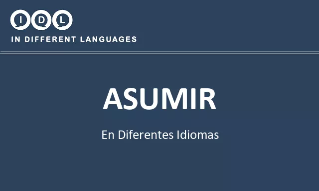 Asumir en diferentes idiomas - Imagen