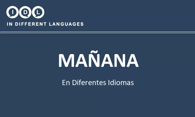 Mañana en diferentes idiomas - Imagen