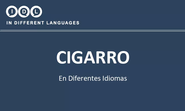 Cigarro en diferentes idiomas - Imagen