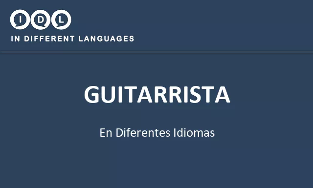 Guitarrista en diferentes idiomas - Imagen