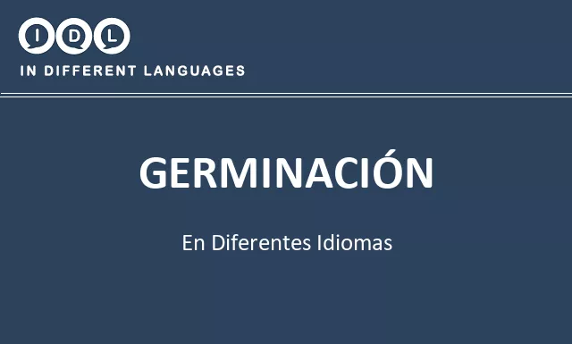 Germinación en diferentes idiomas - Imagen