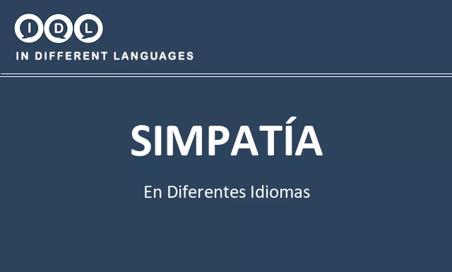 Simpatía en diferentes idiomas - Imagen