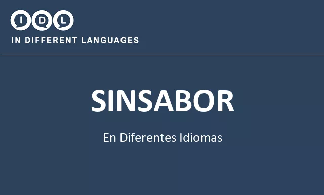 Sinsabor en diferentes idiomas - Imagen