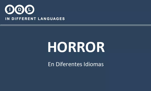 Horror en diferentes idiomas - Imagen