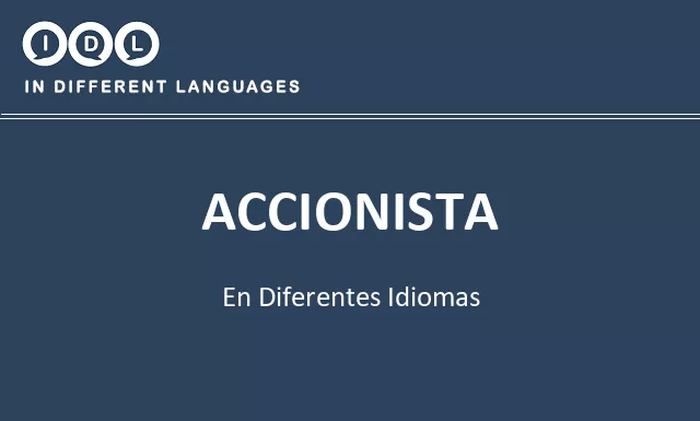 Accionista en diferentes idiomas - Imagen