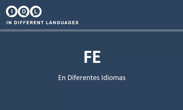 Fe en diferentes idiomas - Imagen