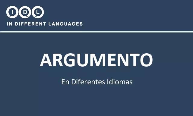 Argumento en diferentes idiomas - Imagen