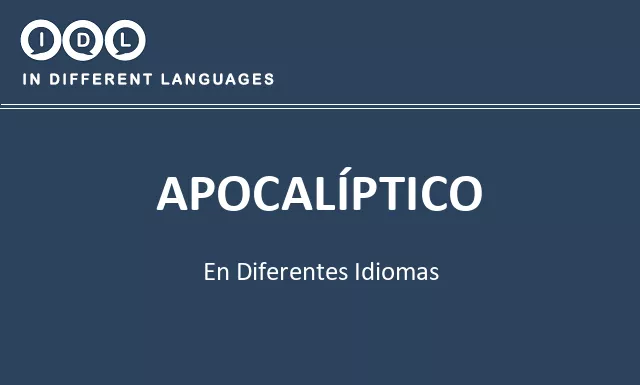 Apocalíptico en diferentes idiomas - Imagen