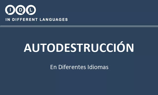 Autodestrucción en diferentes idiomas - Imagen