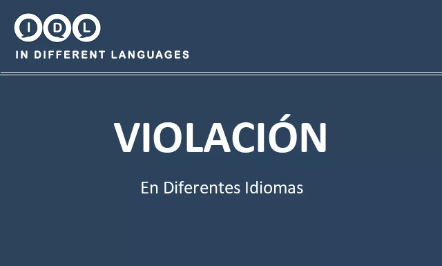 Violación en diferentes idiomas - Imagen