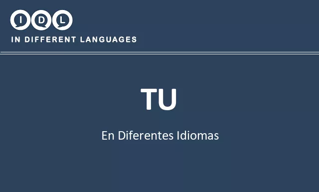 Tu en diferentes idiomas - Imagen