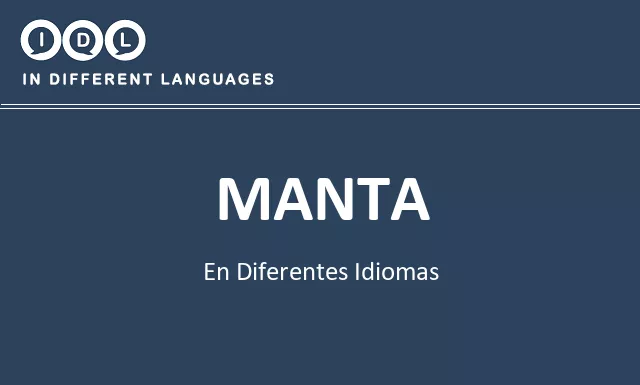 Manta en diferentes idiomas - Imagen