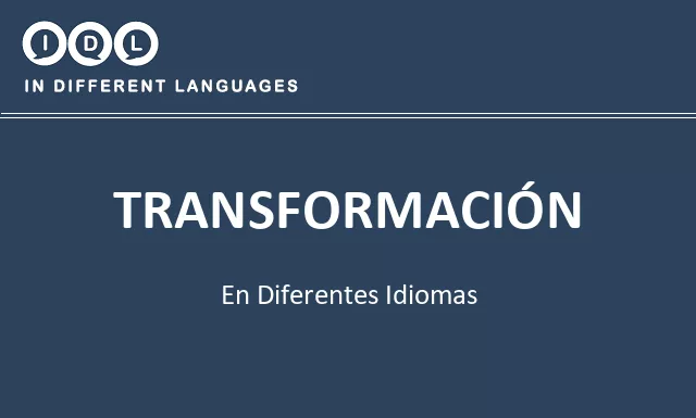Transformación en diferentes idiomas - Imagen