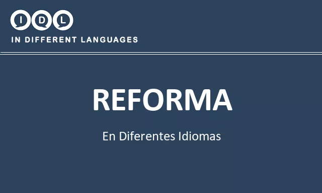 Reforma en diferentes idiomas - Imagen