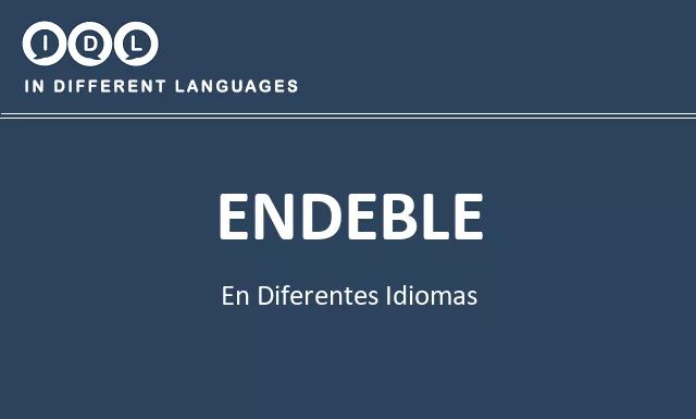 Endeble en diferentes idiomas - Imagen