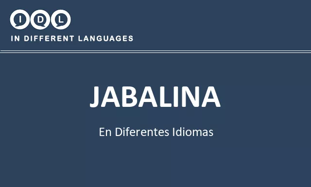 Jabalina en diferentes idiomas - Imagen