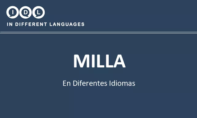 Milla en diferentes idiomas - Imagen