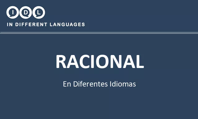 Racional en diferentes idiomas - Imagen