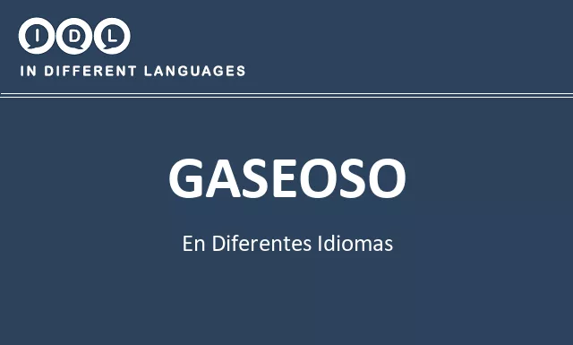 Gaseoso en diferentes idiomas - Imagen