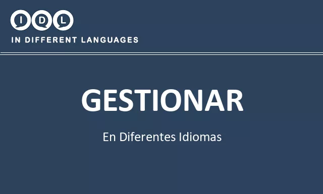 Gestionar en diferentes idiomas - Imagen