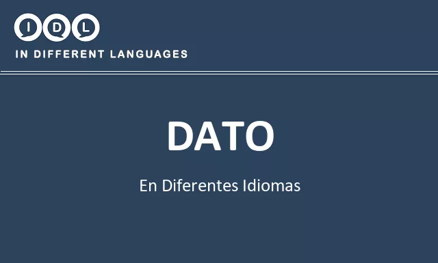 Dato en diferentes idiomas - Imagen