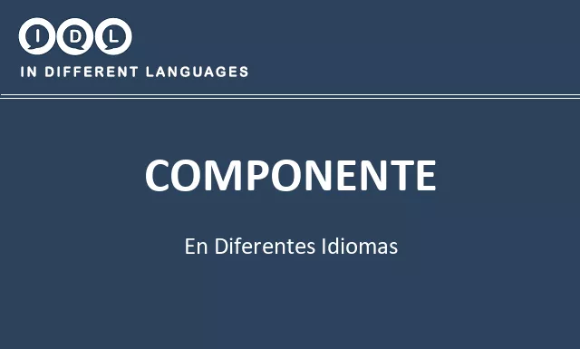 Componente en diferentes idiomas - Imagen