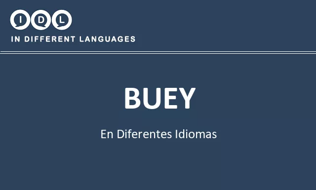 Buey en diferentes idiomas - Imagen
