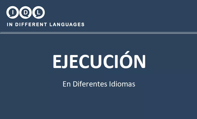 Ejecución en diferentes idiomas - Imagen