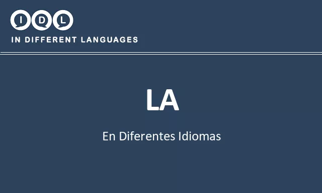 La en diferentes idiomas - Imagen