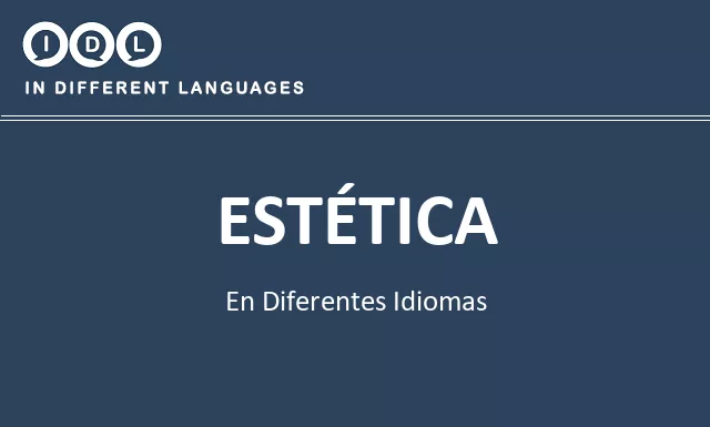 Estética en diferentes idiomas - Imagen