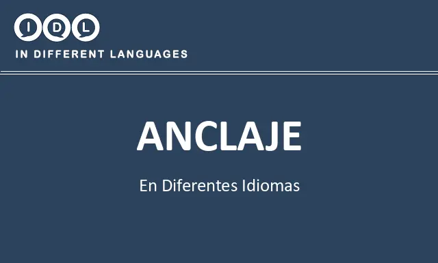 Anclaje en diferentes idiomas - Imagen