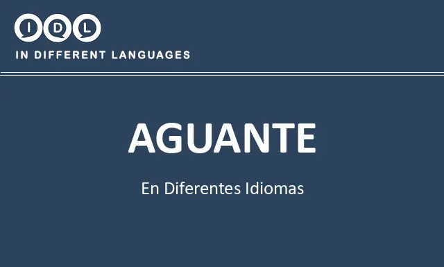 Aguante en diferentes idiomas - Imagen