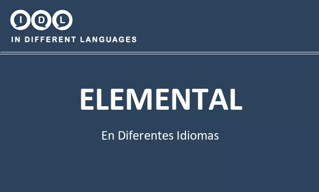 Elemental en diferentes idiomas - Imagen