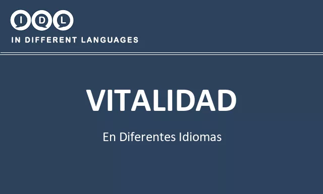 Vitalidad en diferentes idiomas - Imagen