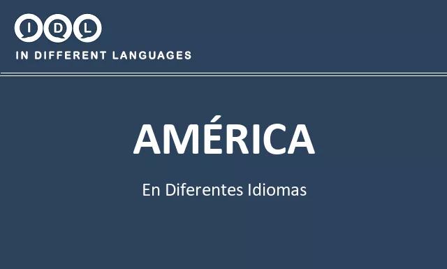 América en diferentes idiomas - Imagen