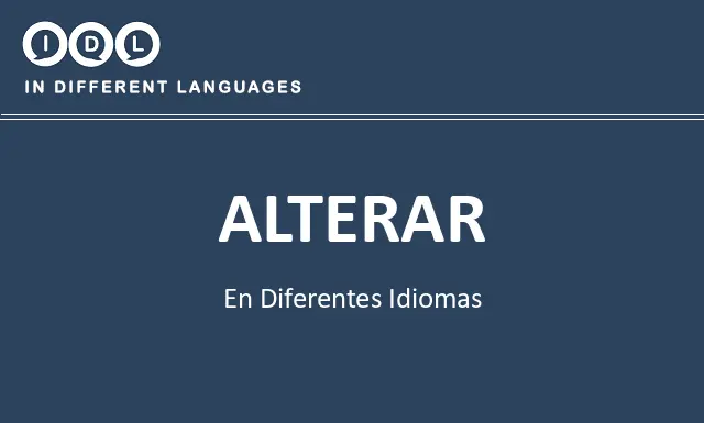 Alterar en diferentes idiomas - Imagen