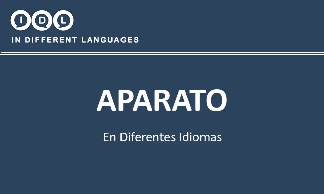 Aparato en diferentes idiomas - Imagen