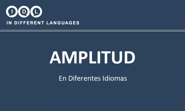 Amplitud en diferentes idiomas - Imagen